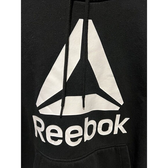 Reebok Men's Active Fleece Hoodie Size S Black - Picture 2 of 4